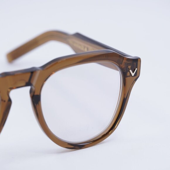 Valentino V-TALE II VLX-139C Eyeglasses Transparent Brown 52mm Aviator Frame - Picture 2 of 11